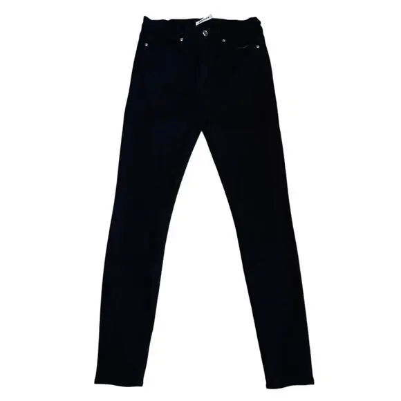 Good American Women’s Sz 29 Black High Rise Good Legs Jeans Stretch Denim - Picture 4 of 16